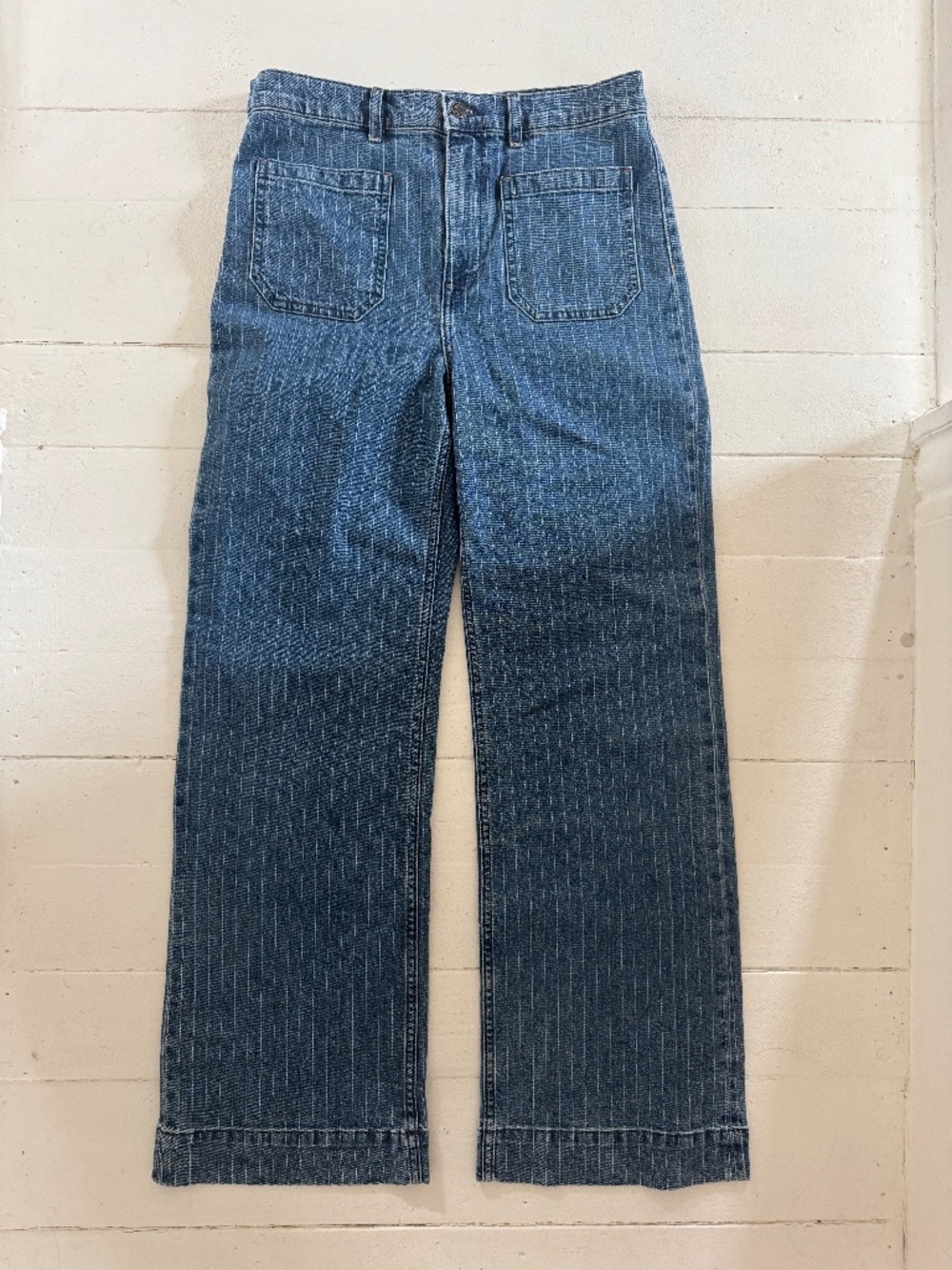 Faherty Sunwashed Denim Patch Pocket Pant